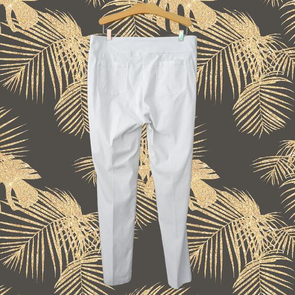 J. McLaughlin Masie Slim tapered Leg Stretch Pull-On Pants Size 12 Ivory Stone - Picture 4 of 9